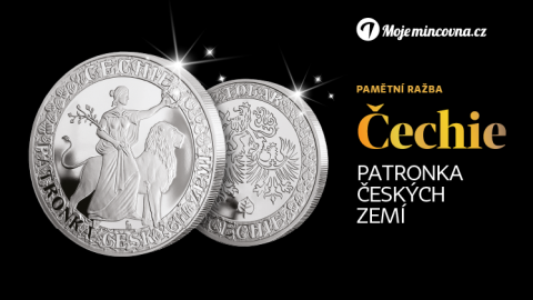 Čechie, patronka české země, se připomíná raženou mincí