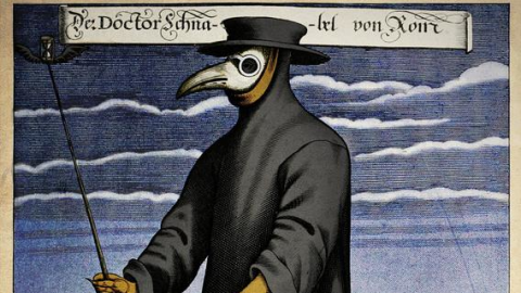 Historické respirátory: Ptačí zoban s vonnou esencí