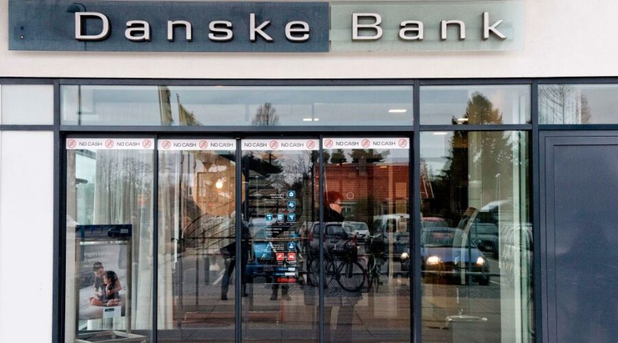 Pobočka Danske Bank v dánské Kodani 23. ledna 2014. (Jens Noergaard Larsen/AFP/Getty Images)