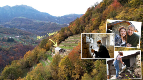 Splnili si sen – manželé koupili 200 let starý kamenný dům v italských Alpách a rekonstruují ho