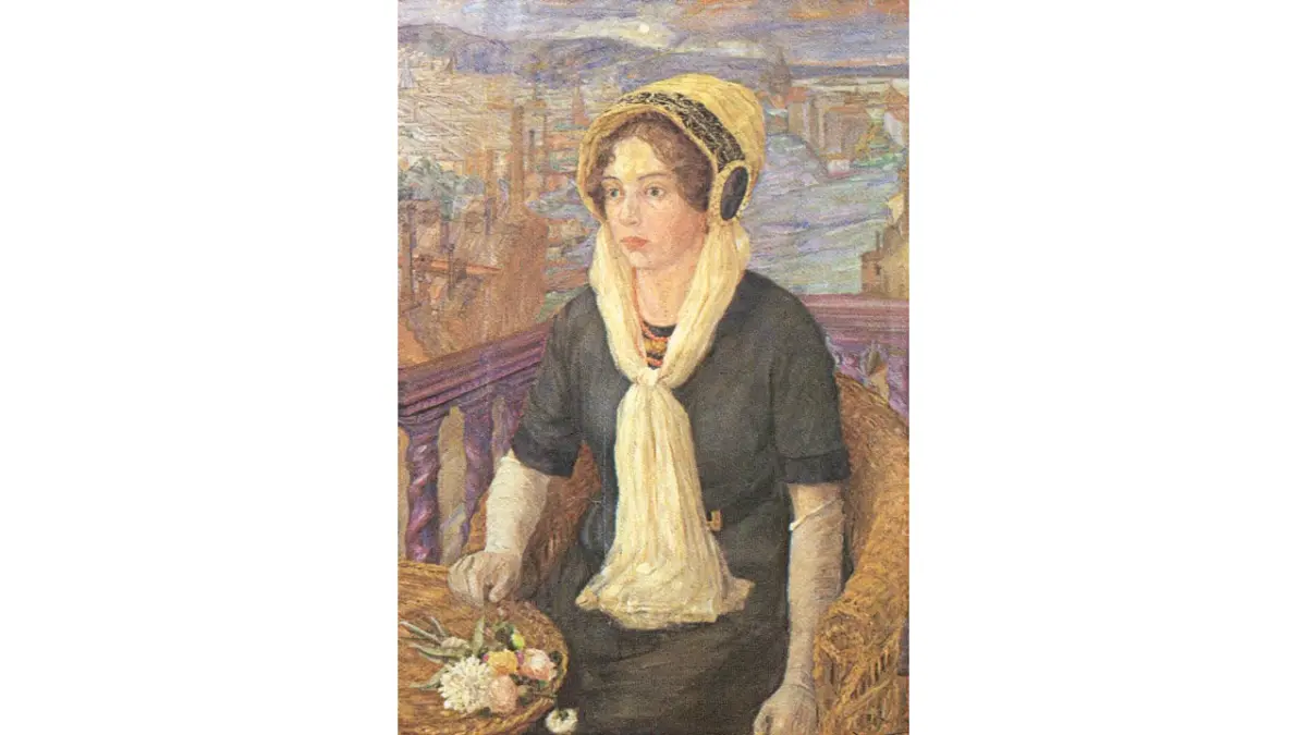 Portrét Sigrid Undsetové, 1911, autor Anders Svarstad.