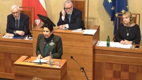 Senát projednával převrat v Gruzii. Promluvila i prezidentka Zurabišviliová