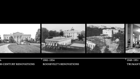 Hlavní rekonstrukce Bílého domu v průběhu let