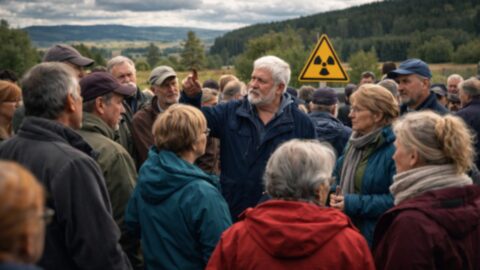 Asi 400 lidí z lokality Březový potok protestovalo proti jadernému úložišti