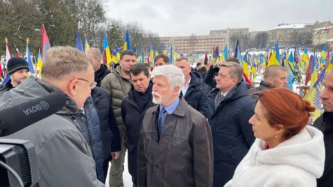 Pavel zahájil návštěvu Ukrajiny ve Lvově
