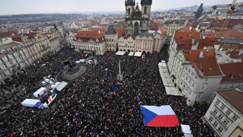 Na shromáždění na podporu Pavla dorazilo dle organizátorů 80.000 až 90.000 lidí