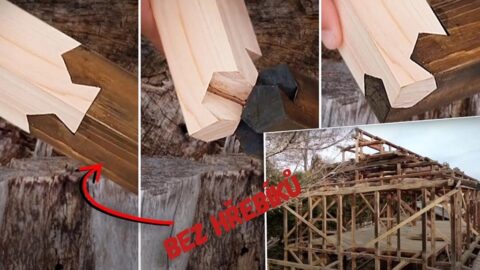 Japonští tesaři objevili dechberoucí dřevěné spoje v 95 let starém domě postaveném bez jediného hřebíku