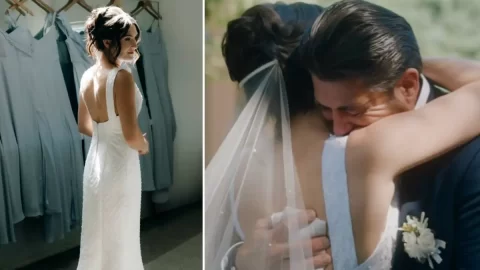 Nevěsta překvapila otce, když si oblékla svatební šaty zesnulé maminky: VIDEO