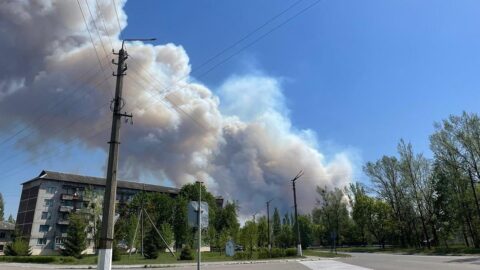 Hasiči u elektrárny v Černobylu bojují s rozsáhlým lesním požárem, uvedly úřady