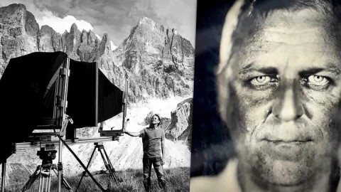 Fotograf objevil starý měchový fotoaparát z roku 1907 a pořizuje dechberoucí snímky na obří skleněné desky